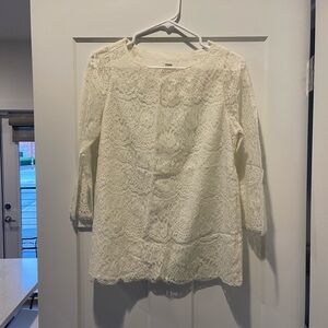 Fossil Cream Lace Women's Blouse